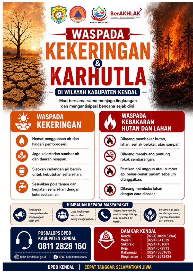 BPBD Kendal Ingatkan Warga Waspadai Kekeringan dan Karhutla saat Musim Kemarau 26 result BPBD Kendal 1