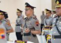 Kapolres Salatiga AKBP Jonathan David Harianthono (tengah) saat mengikuti sertijab di Gedung Borobudur Mapolda Jawa Tengah, Semarang, Rabu, 29 Juli 2026. (Dok.Humas Polres Salatiga/Lingkarjateng.id)