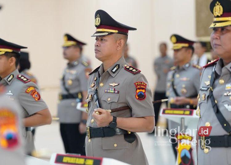 Kapolres Salatiga AKBP Jonathan David Harianthono (tengah) saat mengikuti sertijab di Gedung Borobudur Mapolda Jawa Tengah, Semarang, Rabu, 29 Juli 2026. (Dok.Humas Polres Salatiga/Lingkarjateng.id)