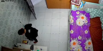 Tangkapan layar CCTV milik pemilik rumah. Foto : Dok.pribadi/ Lingkar