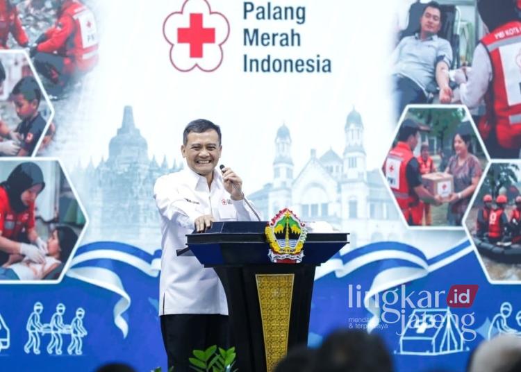 Gubernur Jawa Tengah, Ahmad Luthfi, dalam acara pelantikan kepengurusan PMI Provinsi Jawa Tengah masa bakti 2026–2031, Jumat, 31 Juli 2026. (Dok for Lingkarjateng.id)