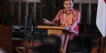 Gubernur Jawa Tengah, Ahmad Luthfi, saat menghadiri Konferensi Cabang (Konfercab) XXXII Pengurus Cabang (PC) Pergerakan Mahasiswa Islam Indonesia (PMII) Kabupaten Kudus di Pendopo Kabupaten Kudus, Sabtu, 8 Agustus 2026.