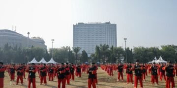 Pembukaan Muktamar XVI Tapak Suci Putera Muhammadiyah di kawasan Simpang Lima, Kota Semarang, Sabtu, 8 Agustus 2026. (Dok for Lingkarjateng.id)