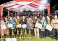 Ketua DPRD Pati Ali Badrudin (kanan) menghadiri Pesta Rakyat dan Selametan Agung Festival Adhi Loka di Alun-Alun Simpang Lima pada Selasa, 18 Agustus 2026. (dok for Lingkarjateng.id)