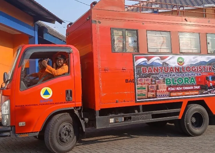 BPBD Blora memberangkatkan bantuan logistik untuk korban gempa di NTT, Rabu, 26 Agustus 2026. (BPBD Blora/Lingkarjateng.id)
