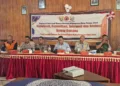 Sosialisasi KIE Rawan Bencana dalam Program Destana dan Kesiapsiagaan Musim Kemarau yang digelar BPBD Kendal di Aula Kantor Kecamatan Pagaruyung, Jumat, 21 Agustus 2026. (Anik Kustiani/Lingkarjateng.id)