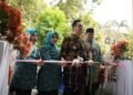 Bupati Jepara Witiarso Utomo didampingi Wakil Bupati Jepara M. Ibnu Hajar saat meresmikan program Pojok Pelangi Kartini di Pendopo R.A. Kartini, Senin, 10 Agustus 2026. (Tomi Budianto/Lingkarjateng.id)