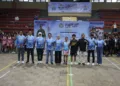 Bupati Kendal, Dyah Kartika Permanasari, saat menghadiri pembukaan Dandim Cup Basketball Tournament 2026 di GOR Bahurekso Kendal, Sabtu, 22 Agustus 2026. (Elza Nur Fauziah/Lingkarjateng.id)