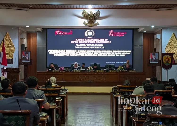 Suasana Rapat Paripurna ke-17 DPRD Kabupaten Grobogan, Rabu, 5 Agustus 2026. (Ahmad Abror/Lingkarjateng.id)