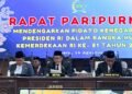 Ketua DPRD Jepara Agus Sutisna memimpin rapat paripurna istimewa di kantor dewan setempat, Jumat, 14 Agustus 2026. (Tomi Budianto/Lingkarjateng.id)