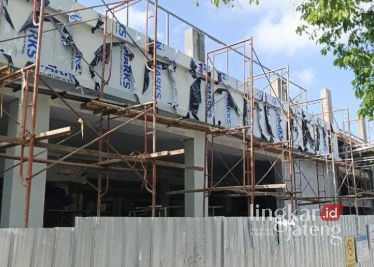 POTRET: Pembangunan di area RSUD Soewondo Kabupaten Pati. (dok for Lingkarjateng.id)
