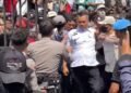Suasana demo larangan sound horeg nyaris ricuh di depan Kantor Camat Tayu, Rabu, 12 Agustus 2026. (dok for Lingkarjateng.id)