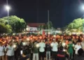 Suasana doa bersama lintas elemen masyarakat di Alun-Alun Simpang Lima Kabupaten Pati pada Jumat, 21 Agustus 2026. (dok for Lingkarjateng.id)