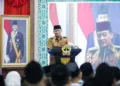 Gubernur Jawa Tengah, Ahmad Luthfi, memberi sambutan dalam pengukuhan Pengurus MUI Provinsi Jawa Tengah masa khidmat 2026-2031 di Gedung Gradhika Bhakti Praja, Semarang, Senin, 24 Agustus 2026. (Humas Pemprov Jateng/Lingkarjateng.id)