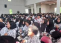 Para guru di Kabupaten Semarang saat mengikuti kegiatan di PGRI Kabupaten Semarang. (Hesty Imaniar/Lingkarjateng.id)