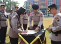 Upacara Serah Terima Jabatan (Sertijab) sejumlah perwira Polresta Batang. Foto : Dok.Istimewa/Lingkar