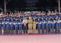 Pelepasan Kontingen Kwarcab Gerakan Pramuka Kudus untuk mengikuti Jambore Nasional (Jamnas) XII Tahun 2026 di Pendopo Kabupaten Kudus, Senin (10/8). Foto : Nisa Hafizhotus Syarifa/Lingkar