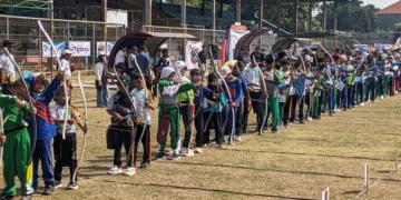 Ratusan atlet mengikuti Kejurkab Panahan Bupati Cup 2026 di Stadion Kamal Junaidi, Kabupaten Jepara, Sabtu, 29 Agustus 2026. (Humas Pemkab Jepara/Lingkarjateng.id)