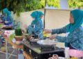 Ibu-ibu anggota TP PKK Kabupaten Batang mengikuti lomba kreasi olahan pangan lokal di Halaman Kantor PKK Batang, Kamis, 13 Agustus 2026. (Humas Pemkab Batang/Lingkarjateng.id)