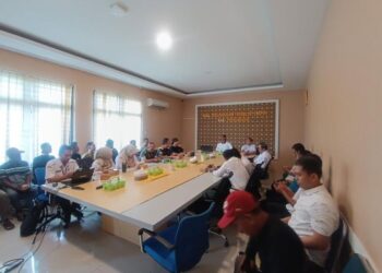 Suasana rapat persiapan Pekan Rakyat Kajen (PRK) di aula mall pelayanan publik (MPP) Kabupaten pekalongan, Rabu, 12 Agustus 2026. (Fahri Akbar/Lingkarjateng.id)