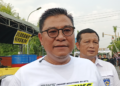Anggota Komisi V DPR RI: Danang Wicaksana Sulistya di event DWS Dragbike di Jalan Pemuda, Sabtu (15/08/2026). Foto : Eko Wicaksono/ Lingkar