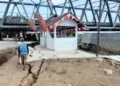 POTRET: Retakan tanah imbas sempadan Sungai Silugonggo Desa Tondomulyo, Kecamatan Jakenan, Kabupaten Pati yang retak karena debit air menyusut, Senin, 24 Agustus 2026. (dok for Lingkarjateng.id)
