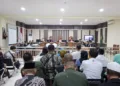 Suasana sidang kasus dugaan tindak pidana korupsi yang menjerat Bupati Pati nonaktif Sudewo di Pengadilan Tipikor Semarang, Rabu, 19 Agustus 2026. (Rizky Syahrul Al-Fath/Lingkarjateng.id)