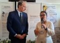 Wali Kota Semarang, Agustina Wilujeng Pramestuti, bersama Dubes Prancis untuk Indonesia, Fabien Penone, di Lawang Sewu, Kamis, 6 Agustus 2026. (Syahril Muadz/Lingkarjateng.id)