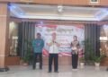 Plt Camat Kaliwungu, Pratikto Joko Wijayanto membuka rangkaian perlombaan dalam rangka HUT ke-81 Kemerdekaan RI. Kegiatan ini diikuti aparatur pemerintah kecamatan, UPTD, UPTB hingga aparatur pemerintah desa. (Dok. Pribadi/Lingkarjateng.id)