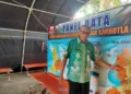 Kepala Badan Penanggulangan Bencana Daerah (BPBD) Kabupaten Pati, Martinus Budi Prasetya menjelaskan wilayah yang mulai terdampak kemarau panjang, Jumat, 28 Agustus 2026. (Lingkarjateng.id)