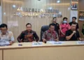 Kajari Kabupaten Semarang, Dohar Nainggolan menggelar konferensi pers tindak pidana korupsi penyalahgunaan kredit PT Perkebunan Nusantara IX Warnasari, Kabupaten. Foto : Lingkar Network/ Hesty Imaniar
