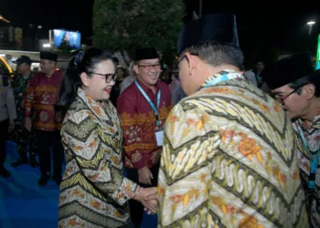 Wali Kota Semarang, Agustina Wilujeng Pramestutu, saat menghadiri penutupan MTQ Nasional XXXI di Lapangan Pancasila Simpang Lima, Kota Semarang, Sabtu malam, 19 September 2026. (Humas Pemkot Semarang/Lingkarjateng.id)