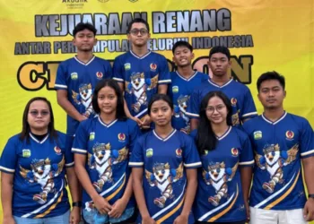 Tim Akuatik Jepara saat mengikuti KRAPSI Semarang Open Championship 2026 di Kolam Renang Jatidiri Semarang pada 25-27 September 2026. (Tomi Budianto/Lingkarjateng.id)