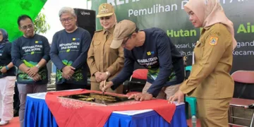 Bupati Kendal, Dyah Kartika Permanasari, menghadiri pelaksanaan Program Rehabilitasi DAS Bodri di Desa Wonosari, Senin, 7 September 2026. (Anik Kustiani/Lingkarkateng.id)