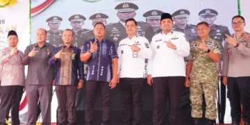 Bupati Jepara, Witiarso Utomo, menghadiri tasyakuran Hari Lahir Kejaksaan di Halaman Kantor Kejari Jepara, Rabu, 2 September 2026. (Tomi Budianto/Lingkarjateng.id)