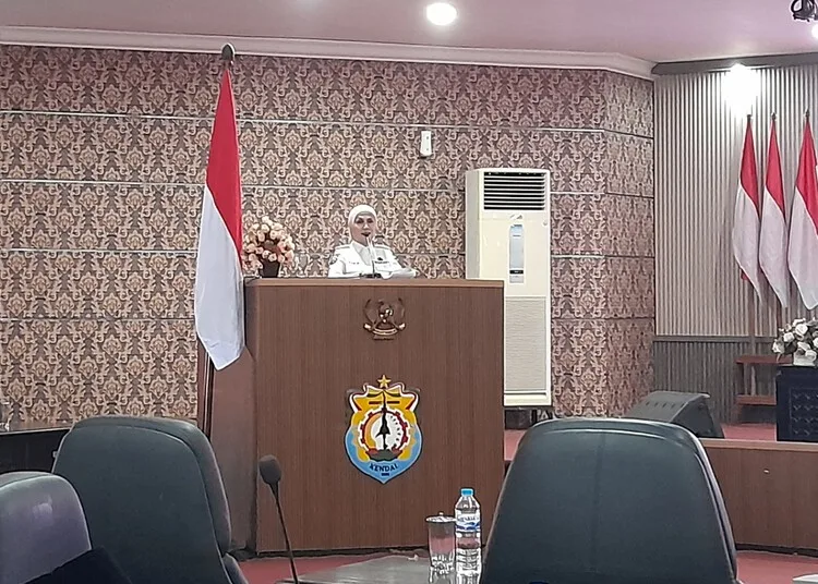 Bupati Kendal, Dyah Kartika Permanasari, saat mengikuti rapat paripurna di Gedung DPRD Kendal, Rabu, 2 September 2026. (Anik Kustiani/Lingkarjateng.id)