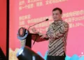 Gubernur Jawa Tengah, Ahmad Luthfi, memberi sambutan dalam Gala Dinner Festival Pertengahan Musim Gugur yang digelar masyarakat China Jawa Tengah Indonesia di Hotel PO, Kota Semarang, Sabtu, 19 September 2026. (Humas Pemprov Jateng/Lingkarjateng.id)