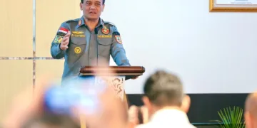 Gubernur Jawa Tengah, Ahmad Luthfi, saat membuka Sosialisasi Penguatan Integritas, Budaya Antikorupsi, dan Gratifikasi di Gedung C Merah Putih Lantai 10, Kompleks Kantor Pemprov Jateng, Kota Semarang, Rabu, 30 September 2026. (Rizky Syahrul Al-Fath/Lingkarjateng.id)