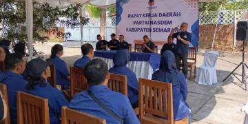 Rakerda dan Rakorwil Partai NasDem digelar di Kabupaten Semarang membahas persiapan jelang Pemilu 2029 mendatang. Foto : Lingkar Network /Hesty Imaniar