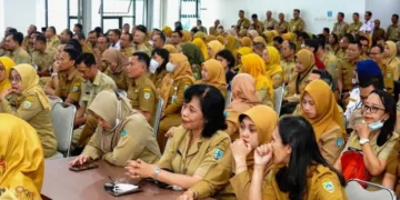 Suasana pegawai Pemerintah Kota Salatiga. (Angga Rosa/Lingkarjateng.id)