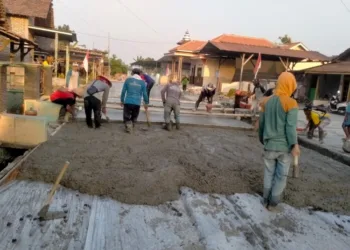 Proyek perbaikan jalan di Kabupaten Pati. (Lingkarjateng.id)