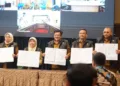 Wali Kota Salatiga Robby Hernawan (tengah) mengikuti Rapat Koordinasi Teknis dan Advokasi Pencegahan dan Percepatan Penurunan Stunting Regional Jawa, Bali, dan Nusa Tenggara 2026 di Semarang, Selasa, 22 September 2026. (Prokompim Setda Salatiga/Lingkarjateng.id)