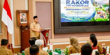 Rakor Tim Koordinasi Penanggulangan Kemiskinan (TKPK) Tahun 2026, di Kantor Bappeda Jateng, Selasa (29/9/2026). Foto:Dok.Pemprov Jateng