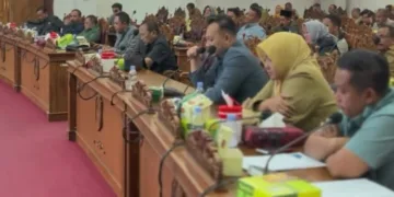 Rapat paripurna DPRD Pati agenda penyampaian Nota Keuangan Raperda Perubahan APBD 2026 pada Senin, 14 September 2026. (Dok. For Lingkarjateng.id)