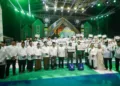 Kafilah Jawa Tengah yang yang meraih juara pada Musabaqah Tilawatil Qur’an (MTQ) Nasional XXXI mendapat bonus berupa uang pembinaan hingga hadiah umrah, di Lapangan Pancasila Simpang Lima Kota Semarang, Rabu, 23 September 2026. (dok Humas Pemprov Jateng)