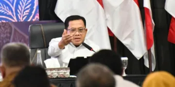 Plt Bupati Pekalongan Sukirman saat mengikuti Rakorda Optimalisasi Pengentasan Kemiskinan dan Penghapusan Kemiskinan Ekstrem di Kota Surakarta, Jumat, 4 September 2026. (Prokopim Kabupaten Pekalongan/Lingkarjateng.id)
