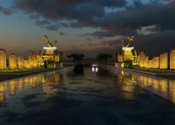 Desain Tugu Batas Kota Rembang di wilayah Kecamatan Kaliori. (Humas Pemkab Rembang/Lingkarjateng.id)