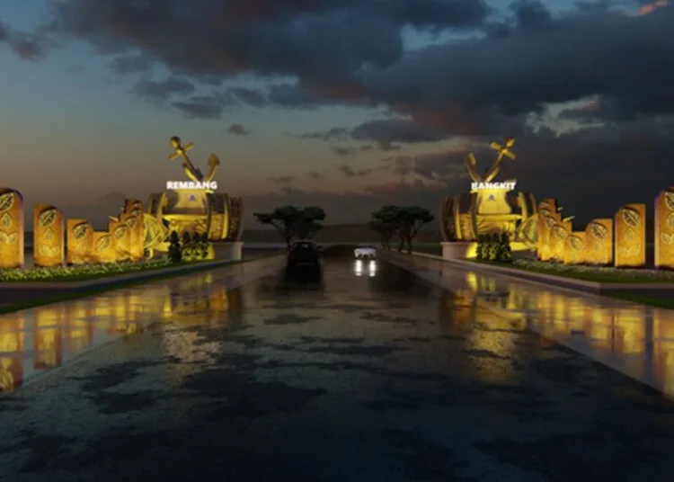 Desain Tugu Batas Kota Rembang di wilayah Kecamatan Kaliori. (Humas Pemkab Rembang/Lingkarjateng.id)