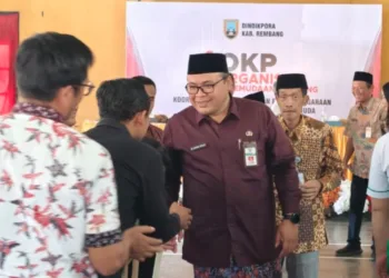 Wakil Bupati Rembang Mochamad Hanies Cholil Barro’ menghadiri Sosialisasi Kepemimpinan, Kepeloporan dan Kesukarelawanan Pemuda Kabupaten Rembang, Kamis, 24 September 2026. (Vicky Rio/Lingkarjateng.id)