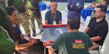 Tim Mahple Bangsri saat bertanding di turnamen Domino ORADO 101 Piala Panglima TNI di Aula Soedirman Kodim 0733/KS, Jalan Pemuda, Semarang, pada 27 September 2026. (Dok. for Lingkarjateng.id)